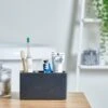 Dunelm Grey Resin Electric Toothbrush Holder -Simple Bathroom 30240716