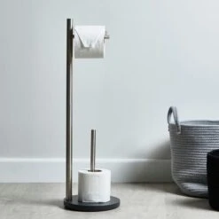 Dunelm Grey Resin Toilet Butler