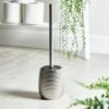 Dunelm Silver Hammered Effect Toilet Brush