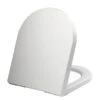 Dunelm Thermoplast White D Shape Toilet Seat -Simple Bathroom 30287014
