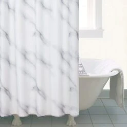 Dunelm Marble Shower Curtain
