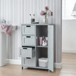 GFW Grey Shaker Bathroom Unit -Simple Bathroom 30488512 alt01