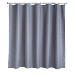 Dunelm Waffle Grey XL Shower Curtain