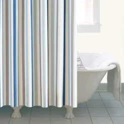 Dunelm Nautical Bold Stripe XL Shower Curtain