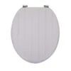 Dunelm Tongue And Groove Grey Toilet Seat -Simple Bathroom 30607267