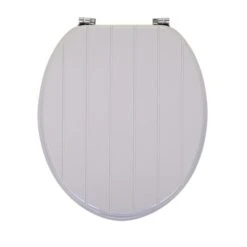 Dunelm Tongue And Groove Grey Toilet Seat