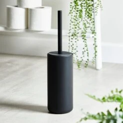 Elements Matt Black Toilet Brush