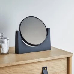 Elements Matt Black Pedestal Mirror