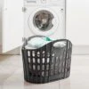 Addis Fold Flat Grey Laundry Basket -Simple Bathroom 30612847