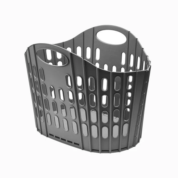 Addis Fold Flat Grey Laundry Basket 4 Addis Fold Flat Grey Laundry Basket - Image 2