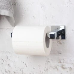 Dunelm Square Wall Mounted Toilet Roll Holder