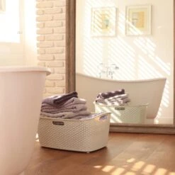 Curver My Style Cream 50 Litre Laundry Basket