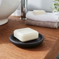Elements Matt Black Soap Dish