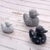 Dunelm Set Of 3 Geo Grey Ceramic Ducks -Simple Bathroom 30670531