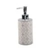 Dunelm Geo Tile Grey Ceramic Lotion Dispenser