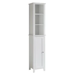 Lloyd Pascal Marble Effect Tall Cabinet