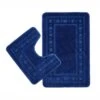 Catherine Lansfield Armoni Navy Bath Mat And Pedestal Mat Set -Simple Bathroom 30680847
