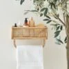 Dunelm French Cane Shelf Towel Rail -Simple Bathroom 30685919