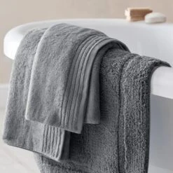 Dorma Tencel Sumptuously Soft Dove Grey Towel -Simple Bathroom 30686101 alt02