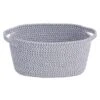 Dunelm Light Grey Rope Basket -Simple Bathroom 30686197