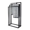 Lloyd Pascal Black 3 Rail Free Standing Towel Holder -Simple Bathroom 30686262