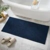 Dunelm Navy Mini Bobble Bath Runner -Simple Bathroom 30686312