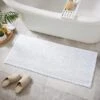 Dunelm White Mini Bobble Bath Runner -Simple Bathroom 30686316