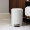 Simplehuman 4.5 Litre White Round Pedal Bin -Simple Bathroom 30690900