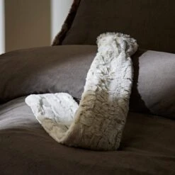 Dunelm Snow Leopard Long Hot Water Bottle