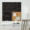 Wallpops Black 4 Piece Organisation Board -Simple Bathroom 30705198