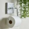Dunelm Geo Tile Grey Toilet Roll Holder 1 Dunelm Geo Tile Grey Toilet Roll Holder -Simple Bathroom 30711422