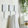 Dunelm Geo Tile Grey Diamond Hook