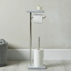 Dunelm Geo Tile Toilet Butler And Shelf