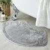 Dunelm Luxury Cotton Oval Silver Bath Mat -Simple Bathroom 30711553