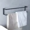 Dunelm London Matt Black Towel Rail -Simple Bathroom 30712619