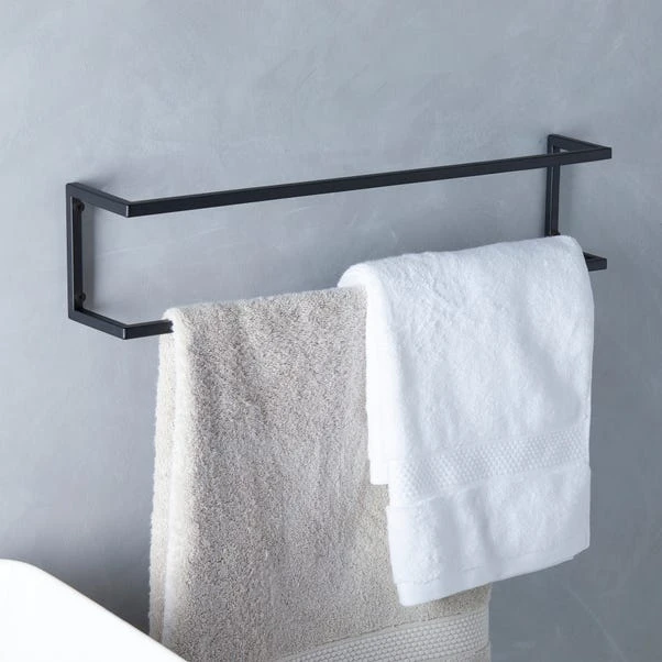 Dunelm London Matt Black Towel Rail 3 Dunelm London Matt Black Towel Rail