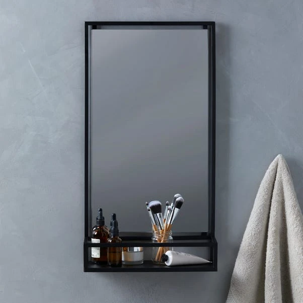 Dunelm London Matt Black Bathroom Mirror And Shelf 3 Dunelm London Matt Black Bathroom Mirror And Shelf