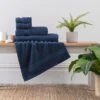 Dunelm Navy Egyptian Cotton Towel -Simple Bathroom 30712677
