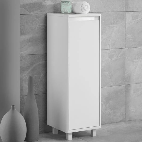 Lloyd Pascal Vienna White Single Door Floor Cabinet With Reversible 4 In 1 Colour Bar 4 Lloyd Pascal Vienna White Single Door Floor Cabinet With Reversible 4 In 1 Colour Bar - Image 2