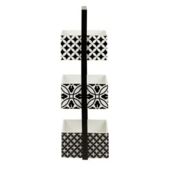 Dunelm Geo Tile Monochrome Caddy -Simple Bathroom 30727567 alt02