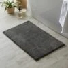Dunelm Ultimate Dark Grey 100% Recycled Polyester Anti Bacterial Bath Mat