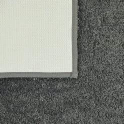 Dunelm Ultimate Dark Grey 100% Recycled Polyester Anti Bacterial Bath Mat -Simple Bathroom 30729329 alt02