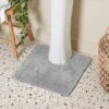 Dunelm Organic Cotton Reversible Silver Pedestal Mat -Simple Bathroom 30729351