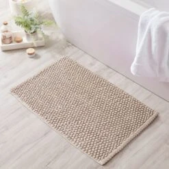 Dunelm Organic Cotton Mushroom Bobble Bath Mat