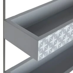 Dunelm Geo Tile Grey Multi Storage Over Door Hooks -Simple Bathroom 30729405 alt04