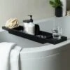 Dunelm Geo Tile Black Bath Rack -Simple Bathroom 30729416