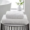 Dunelm Mandalay White 100% Cotton Towel 1 Dunelm Mandalay White 100% Cotton Towel -Simple Bathroom 30729430