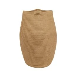 Dunelm Cotton Jute Natural Laundry Basket -Simple Bathroom 30729976 alt02