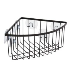 Dunelm Aquarack Black Deep Corner Basket -Simple Bathroom 30730617 alt02