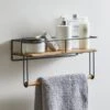 Dunelm Compact Living Natural Towel Rail Shelf